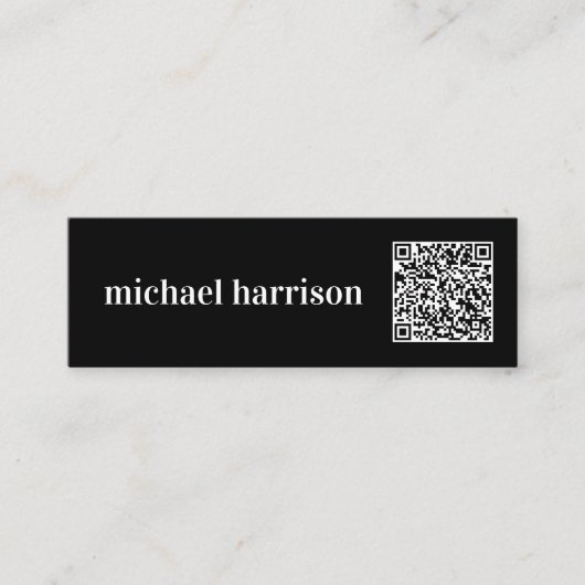 Minimale moderne QR Code Professional Mini Visitekaartje (Voorkant)