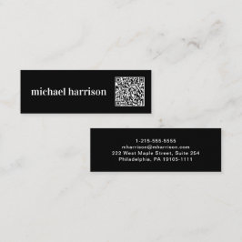 Minimale moderne QR Code Professional Mini Visitekaartje