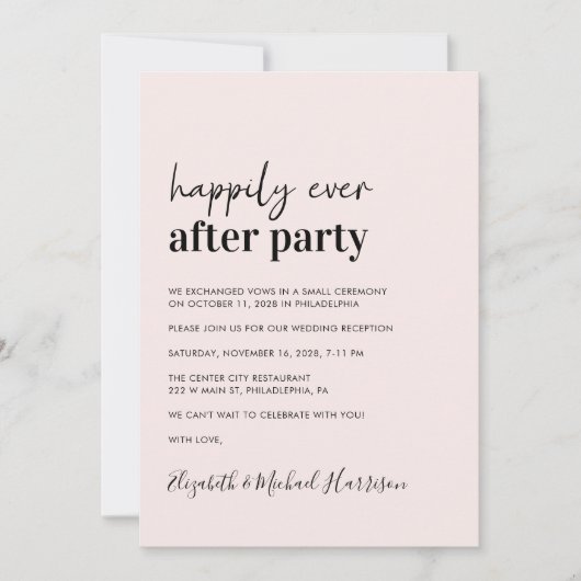 Minimale moderne QR-code roze bruiloft Kaart (Voorkant)