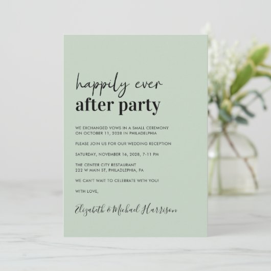 Minimale moderne QR-code Sage Weddenschappen Kaart (Staand voorkant)