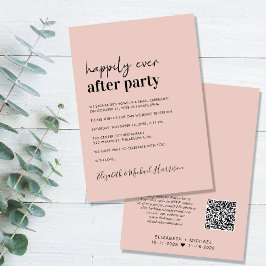 Minimale moderne QR-code voor blinde weddenschappe Kaart