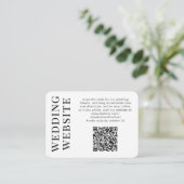 Minimale moderne QR-code voor bruiloft Informatiekaartje (Staand voorkant)