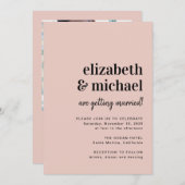 Minimale moderne QR-code voor dubbelbruiloft Kaart (Voorkant / Achterkant)