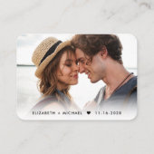 Minimale moderne QR-code voor foto-bruiloft RSVP Informatiekaartje (Achterkant)