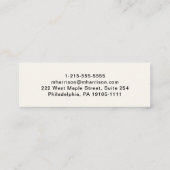 Minimale moderne QR-code voor typografie Mini Visitekaartje (Achterkant)