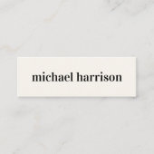 Minimale moderne QR-codecrème Mini Visitekaartje (Voorkant)