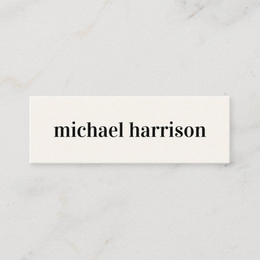 Minimale moderne QR-codecrème Mini Visitekaartje (Voorkant)