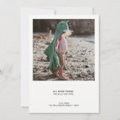 Minimale moderne quote | Eenvoudige fotoquote Feestdagenkaart (Voorkant)