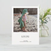 Minimale moderne quote | Eenvoudige fotoquote Feestdagenkaart (Staand voorkant)