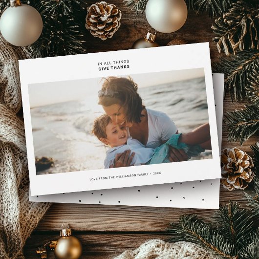 Minimale moderne quote | Eenvoudige trendy foto Feestdagenkaart