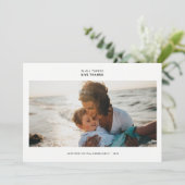 Minimale moderne quote | Eenvoudige trendy foto Feestdagenkaart (Staand voorkant)