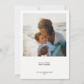 Minimale moderne quote | Foto vakantie dankbaarhei Feestdagenkaart (Voorkant)