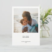 Minimale moderne quote | Foto vakantie dankbaarhei Feestdagenkaart (Staand voorkant)