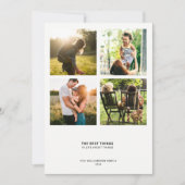 Minimale moderne quote | Fotocollage Feestdagenkaart (Voorkant)