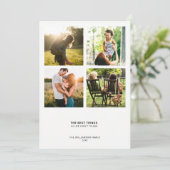 Minimale moderne quote | Fotocollage Feestdagenkaart (Staand voorkant)