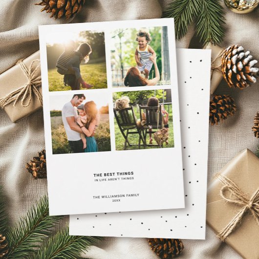 Minimale moderne quote | Fotocollage Feestdagenkaart