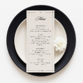Minimale moderne rand elegante trouwmenu menu