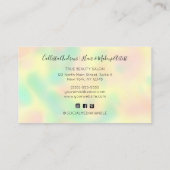 Minimale moderne regenboogholograafsalon visitekaartje (Achterkant)