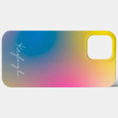 Minimale moderne regenboogombre met aangepaste naa Case-Mate iPhone case (Achterkant (horizontaal))