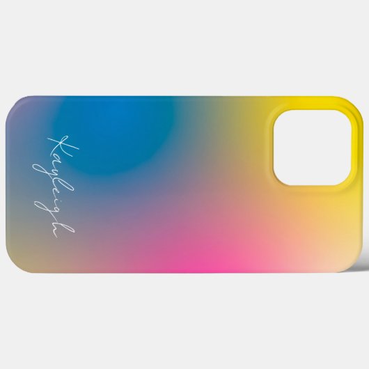Minimale moderne regenboogombre met aangepaste naa Case-Mate iPhone case (Achterkant (horizontaal))