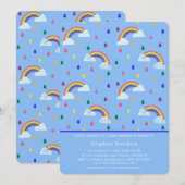 Minimale moderne regenboogsprinkhaan Baby shower Kaart (Voorkant / Achterkant)