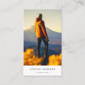 Minimale moderne reisgids voor avontuur Qr-code Visitekaartje (Voorkant)