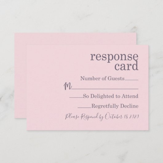 Minimale moderne reiskaart RSVP kaartje (Voorkant / Achterkant)