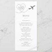 Minimale moderne reisthema bestemming bruiloft menu (Voorkant)