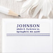 Minimale moderne retouradreslabels etiket (Insitu)