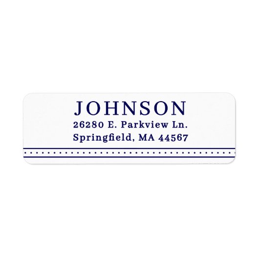 Minimale moderne retouradreslabels etiket (Voorkant)