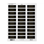 Minimale moderne retouradreslabels etiket (Full Sheet)