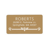 Minimale moderne retouradreslabels etiket (Voorkant)