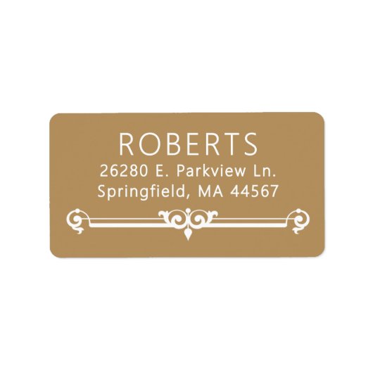 Minimale moderne retouradreslabels etiket (Voorkant)