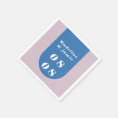 Minimale Moderne Retro Arch Blauw & Paarse Vette D Servet (Hoek)