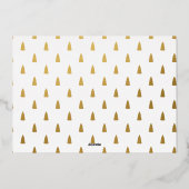 Minimale moderne retro fotolijst  folie feestdagenkaart (Achterkant)