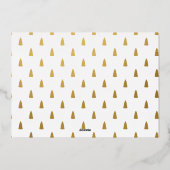 Minimale moderne retro frame foto   folie feestdagenkaart (Achterkant)