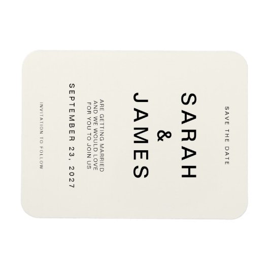 Minimale moderne ridder sparen de Datum Magneet (Horizontaal)