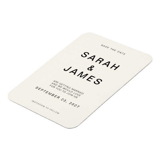 Minimale moderne ridder sparen de Datum Magneet (Linkerzijde)