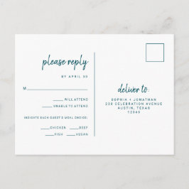 Minimale moderne ritssluiting kiezen RSVP Briefkaart