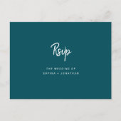 Minimale moderne ritssluiting kiezen RSVP Briefkaart (Voorkant)