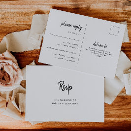 Minimale moderne ritssluiting kiezen RSVP Briefkaart