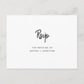 Minimale moderne ritssluiting kiezen RSVP Briefkaart (Voorkant)