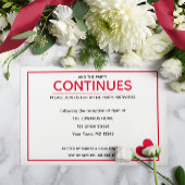 Minimale moderne rode hart na partij informatiekaartje