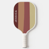 Minimale moderne Rode Retrostripes Pickleball Paddle (Voorkant)