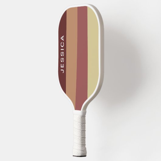 Minimale moderne Rode Retrostripes Pickleball Paddle (Links)