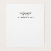 Minimale moderne rode witte monogram visitekaartje (Binnenkant ongevouwen)