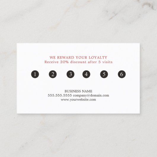 Minimale moderne Rode Witte Schoonheid Loyalty (Achterkant)