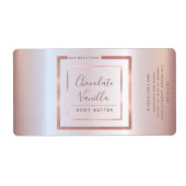 Minimale moderne roos gouden lijsten folie met typ etiket (Voorkant)