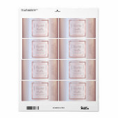 Minimale moderne roos gouden lijsten folie met typ etiket (Full Sheet)