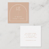 Minimale moderne roze bleke pleister vierkante visitekaartje (Voorkant / Achterkant)